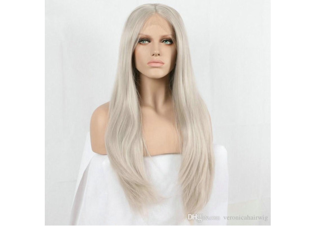 Peruca Long Grey Naturala